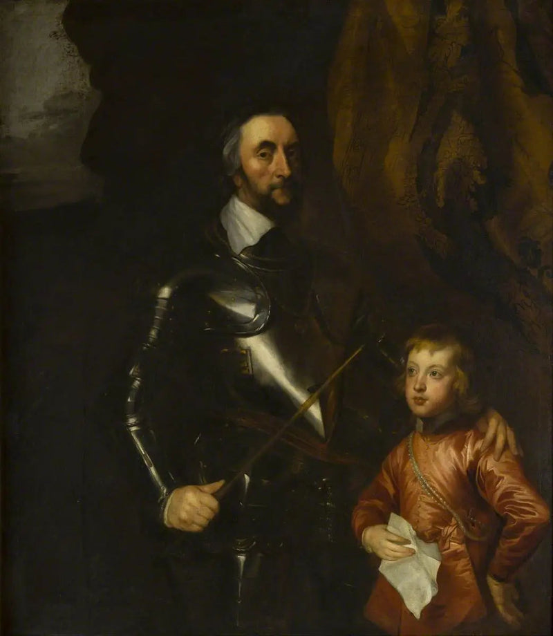 Thomas (1592–1646), conde de Arundel, com um de seus netos - Antoine van Dyck