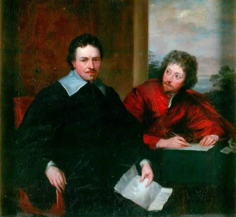 Thomas Wentworth (1593–1641), 1º conde de Strafford, e seu secretário Sir Philip Mainwaring (1589–1661) - Antoine van Dyck