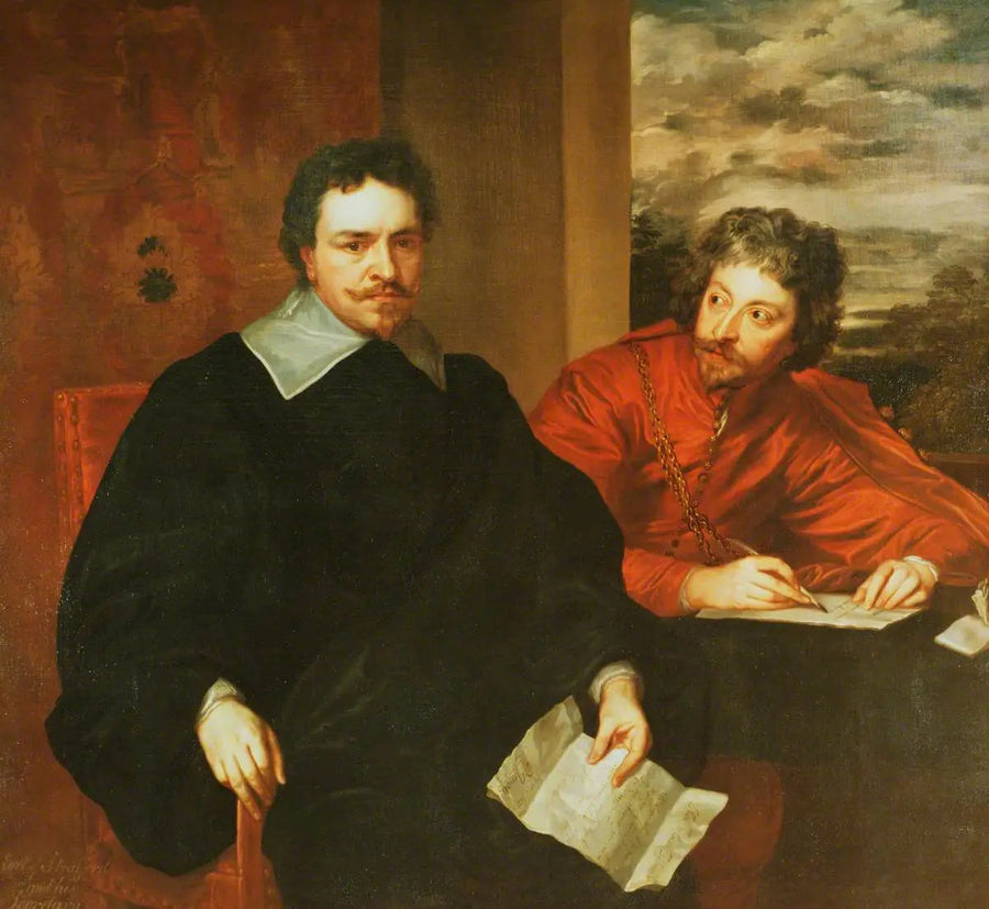 Thomas Wentworth (1594–1641), conde de Strafford e seu secretário Philip Mainwaring - Antoine van Dyck