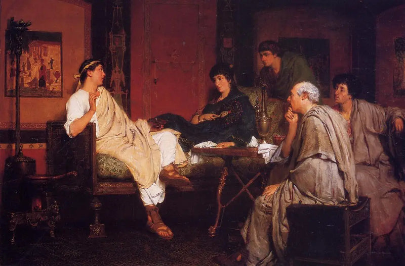 Tibulle na casa de Délie - Lawrence Alma-Tadema