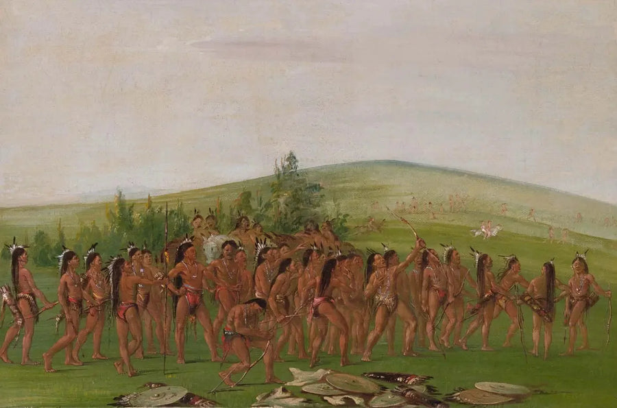 Tiro com arco dos Mandan - George Catlin