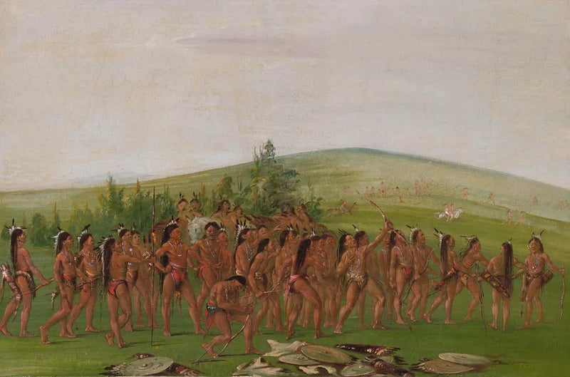 Tiro com arco dos Mandan - George Catlin