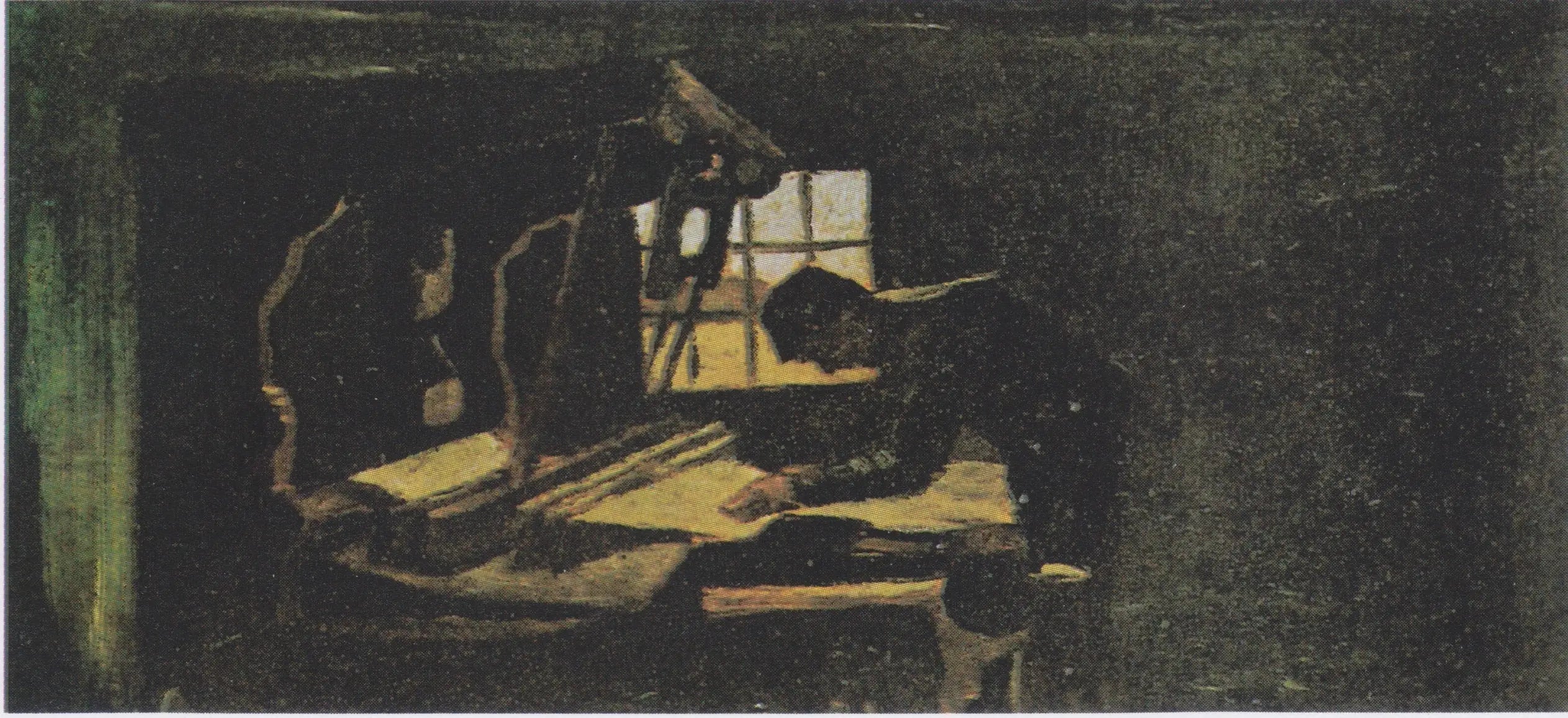 Reproduction du tableau « Tisserand arrangeant les fils - Vincent van Gogh » par Alpha Reproduction en peinture à l’huile