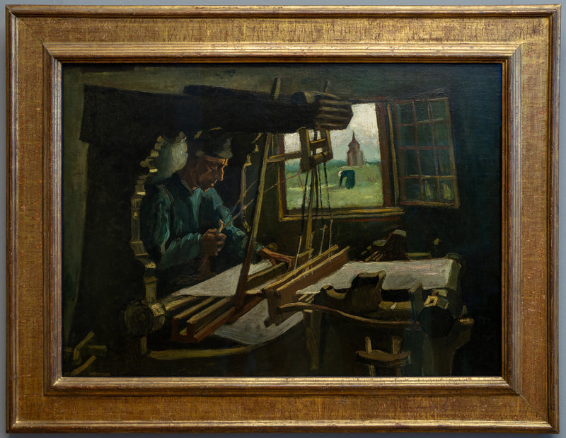 Weber diante de uma janela aberta com vista para a Torre de Nuenen - Vincent van Gogh