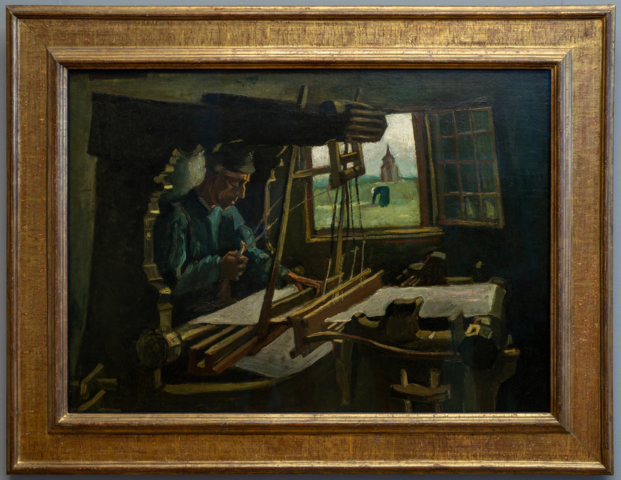 Weber diante de uma janela aberta com vista para a Torre de Nuenen - Vincent van Gogh