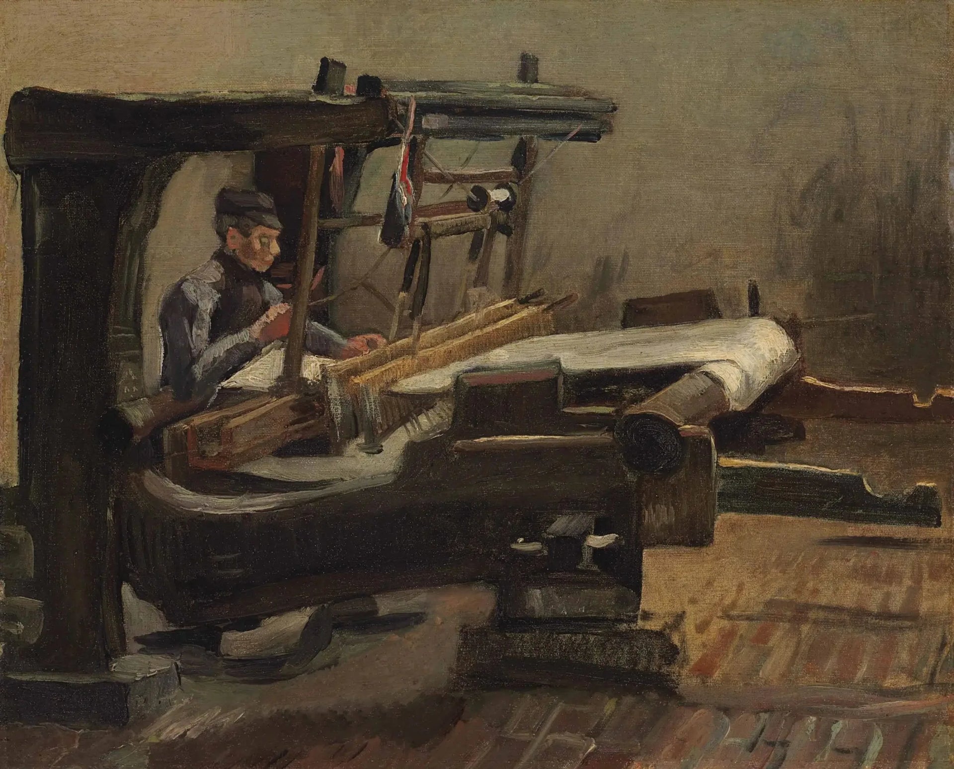 Tisserand tourné vers la droite - Vincent van Gogh image 1 copie peinte à la main à l’huile