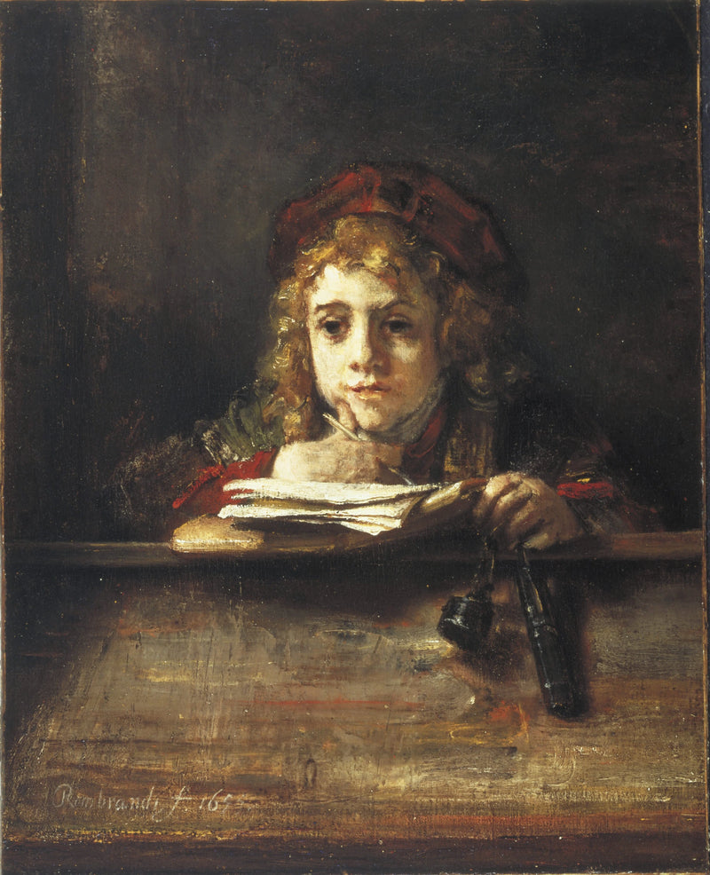 Titus em seu escritório - Rembrandt