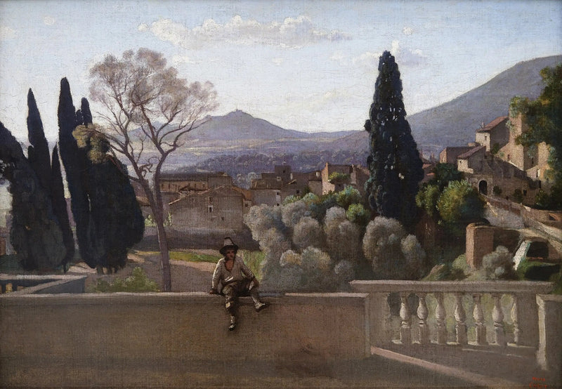 Tivoli, os jardins da Villa d'Este - Jean-Baptiste Camille Corot