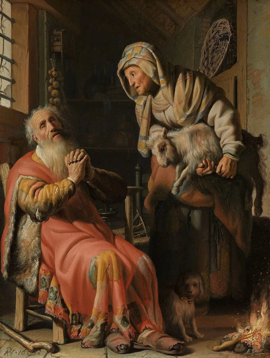 Tobias e Anna com uma cabrinha - Rembrandt