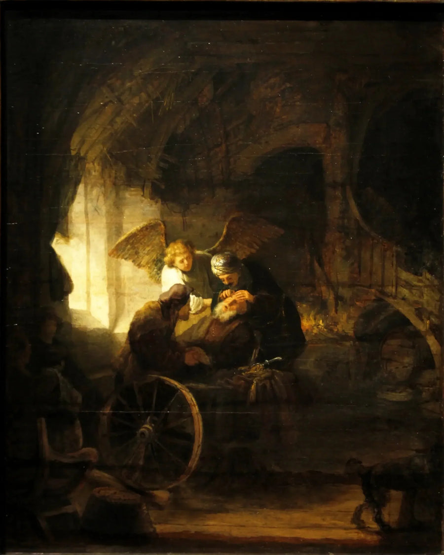 Tobias cura seu pai cego - Rembrandt