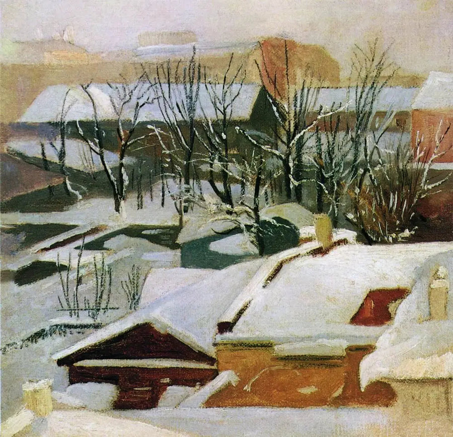 Telhados da cidade no inverno - Ivan Chichkine