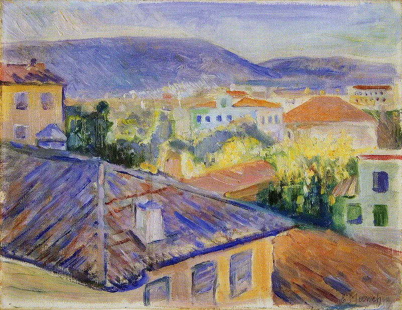 Telhados de Nice - Edvard Munch