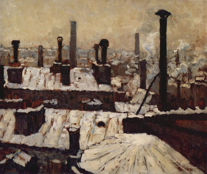 Telhados sob a neve, Paris - Gustave Caillebotte