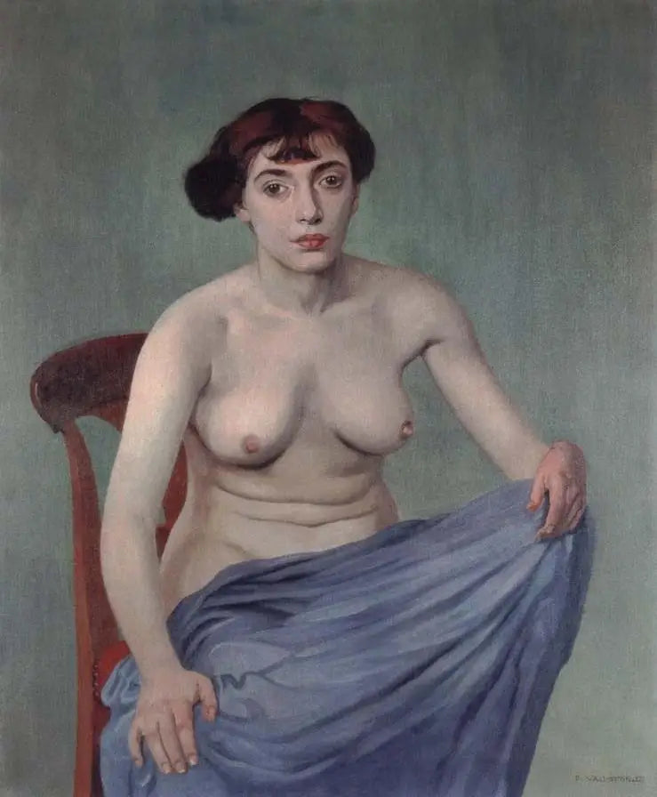 Torso com tecido azul - Félix Vallotton