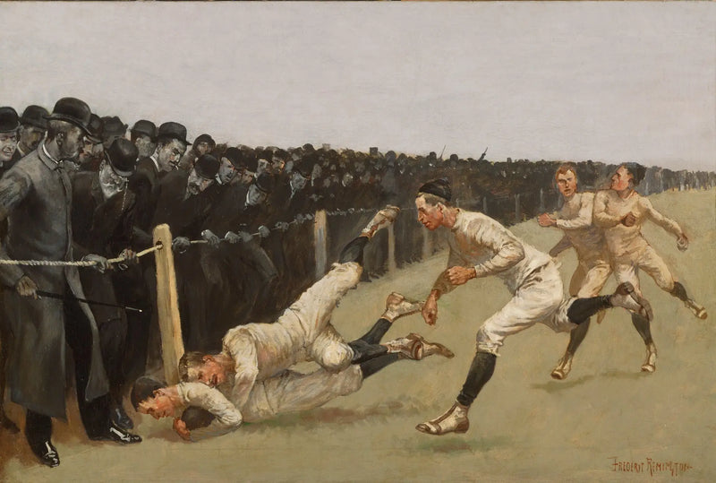 Touchdown, Yale contra Princeton, dia de Ação de Graças, 27 de novembro de 1890, Yale 32, Princeton 0 - Frederic Remington