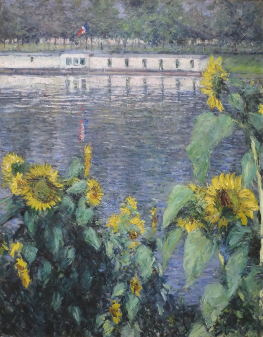 Girassóis ao longo do Sena - Gustave Caillebotte
