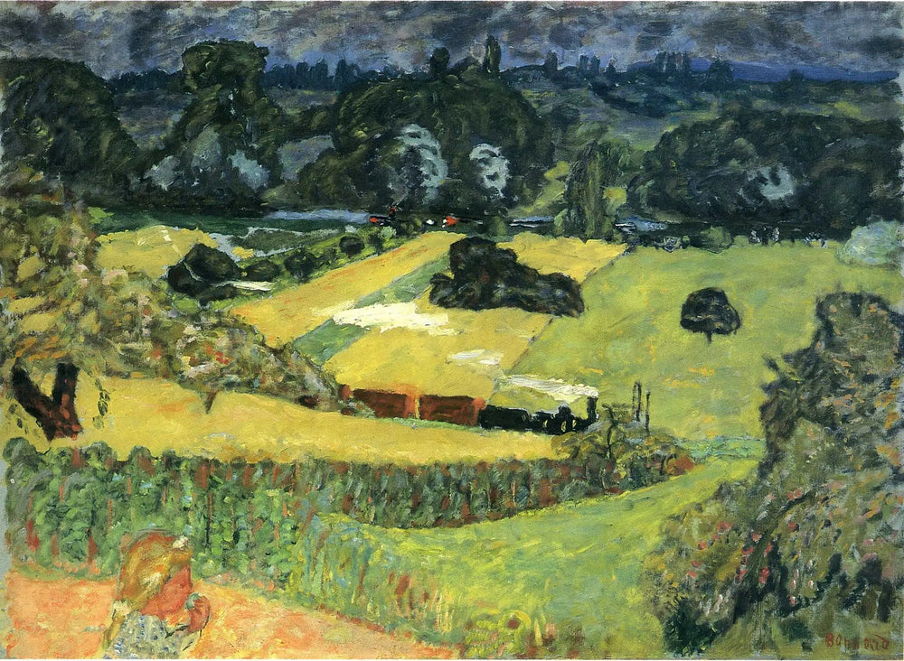 Train et Chalands - Pierre Bonnard image 1 reproduction artisanale de tableau