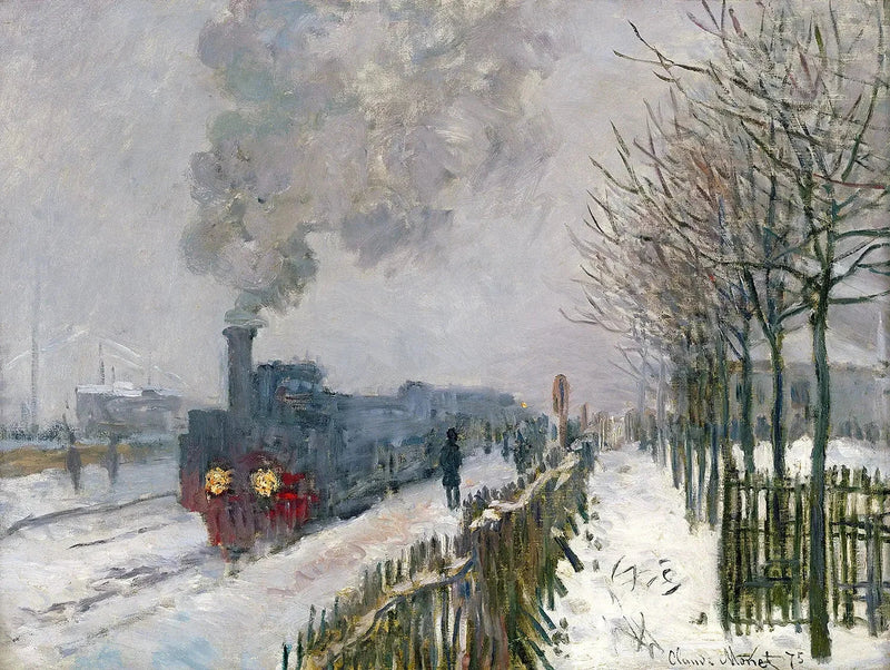 O Trem na Neve, Locomotiva W356 - Claude Monet
