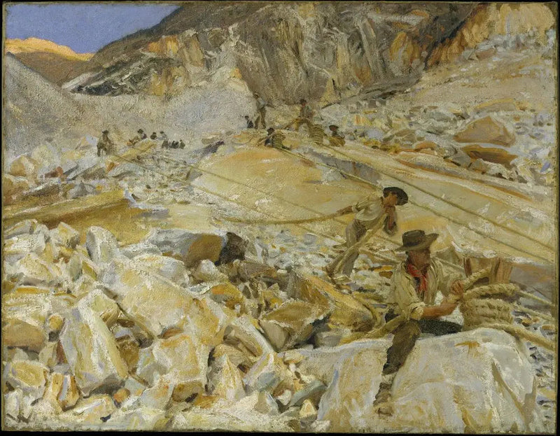 Transporte de mármore das pedreiras de Carrara - John Singer Sargent