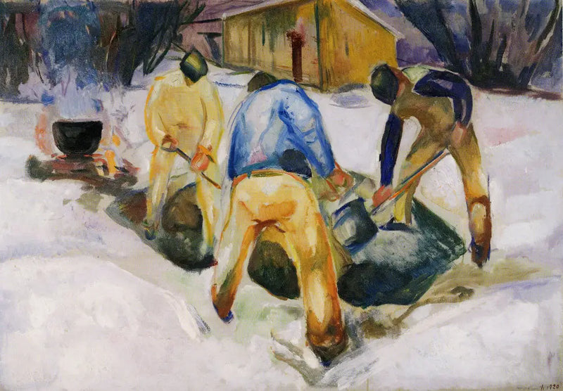 Trabalhadores de rua na neve - Edvard Munch