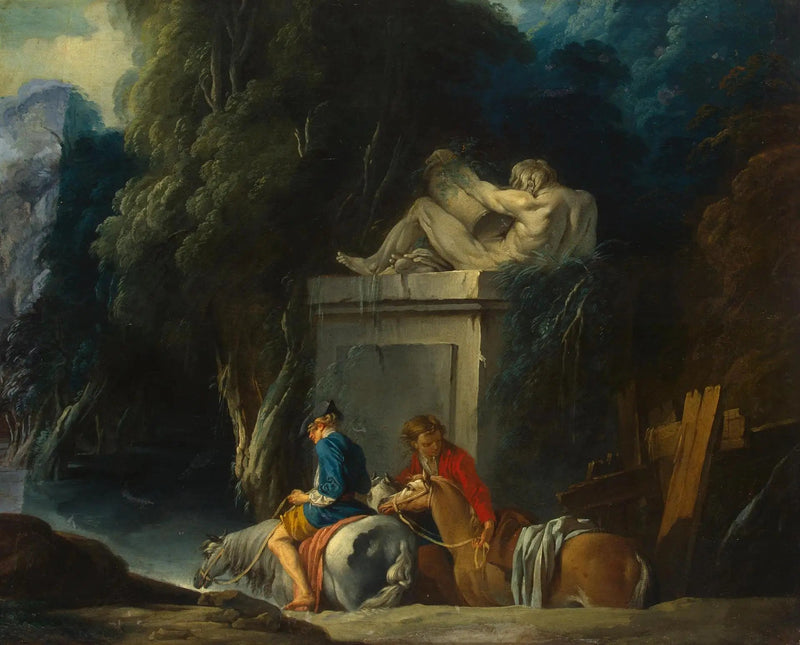 Atravessando o riacho - François Boucher