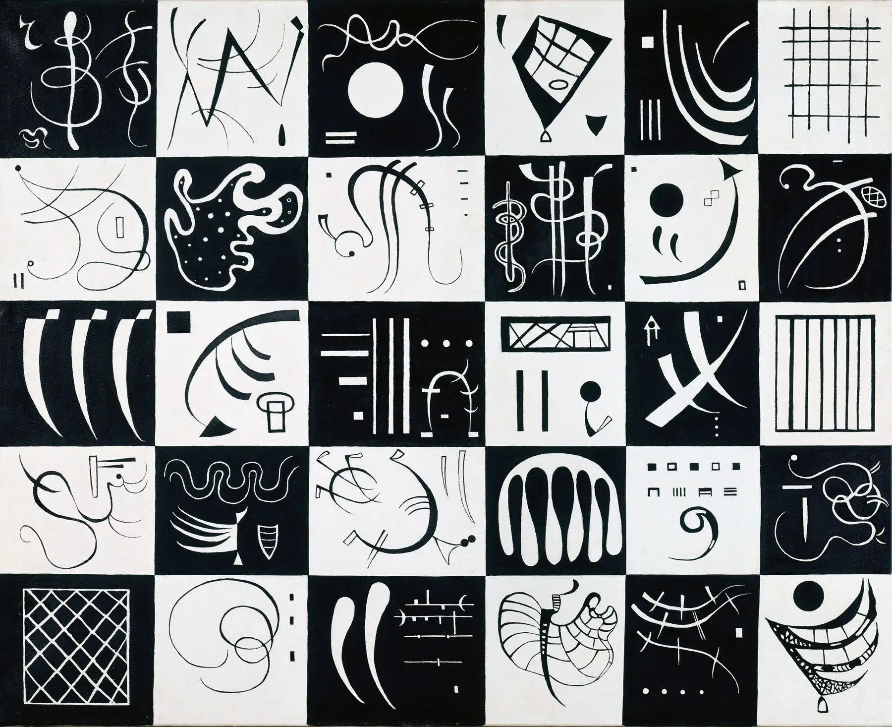 Reproduction du tableau « Trente - Vassily Kandinsky » par Alpha Reproduction en peinture à l’huile