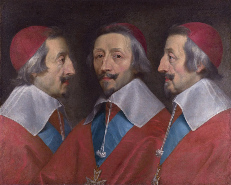 Retrato triplo do cardeal Richelieu - Philippe de Champaigne