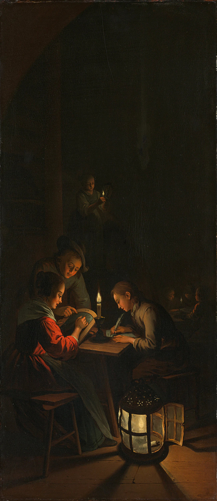 Triptyque avec allégorie sur l'éducation artistique - Willem Joseph Laquy