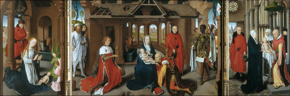 Triptyque de l'Adoration des mages - Hans Memling image 1 copie de tableau peinte à la main