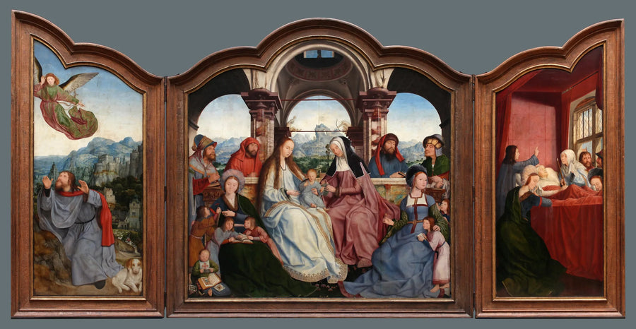 Triptyque da Irmandade de Santa Ana em Louvain - Quentin Metsys