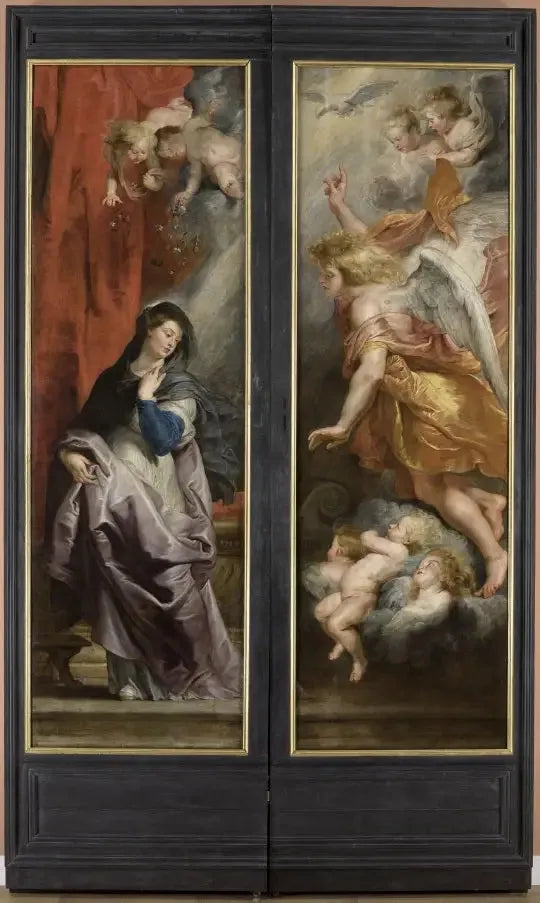 Tríptico de Santo Estêvão: Anunciação - Peter Paul Rubens