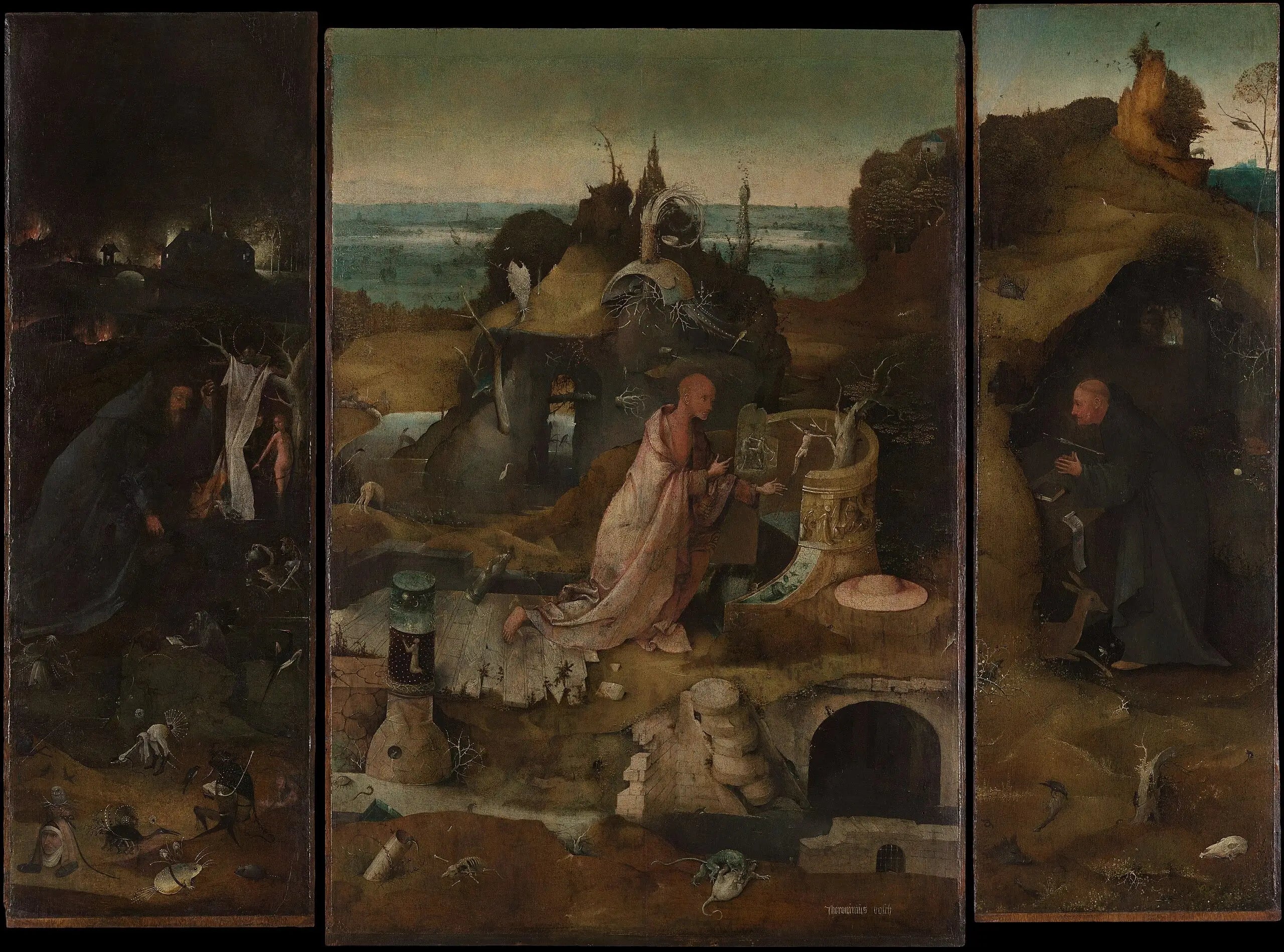 Triptyque des ermites - Hieronymus Bosch image 1 reproduction artisanale de tableau