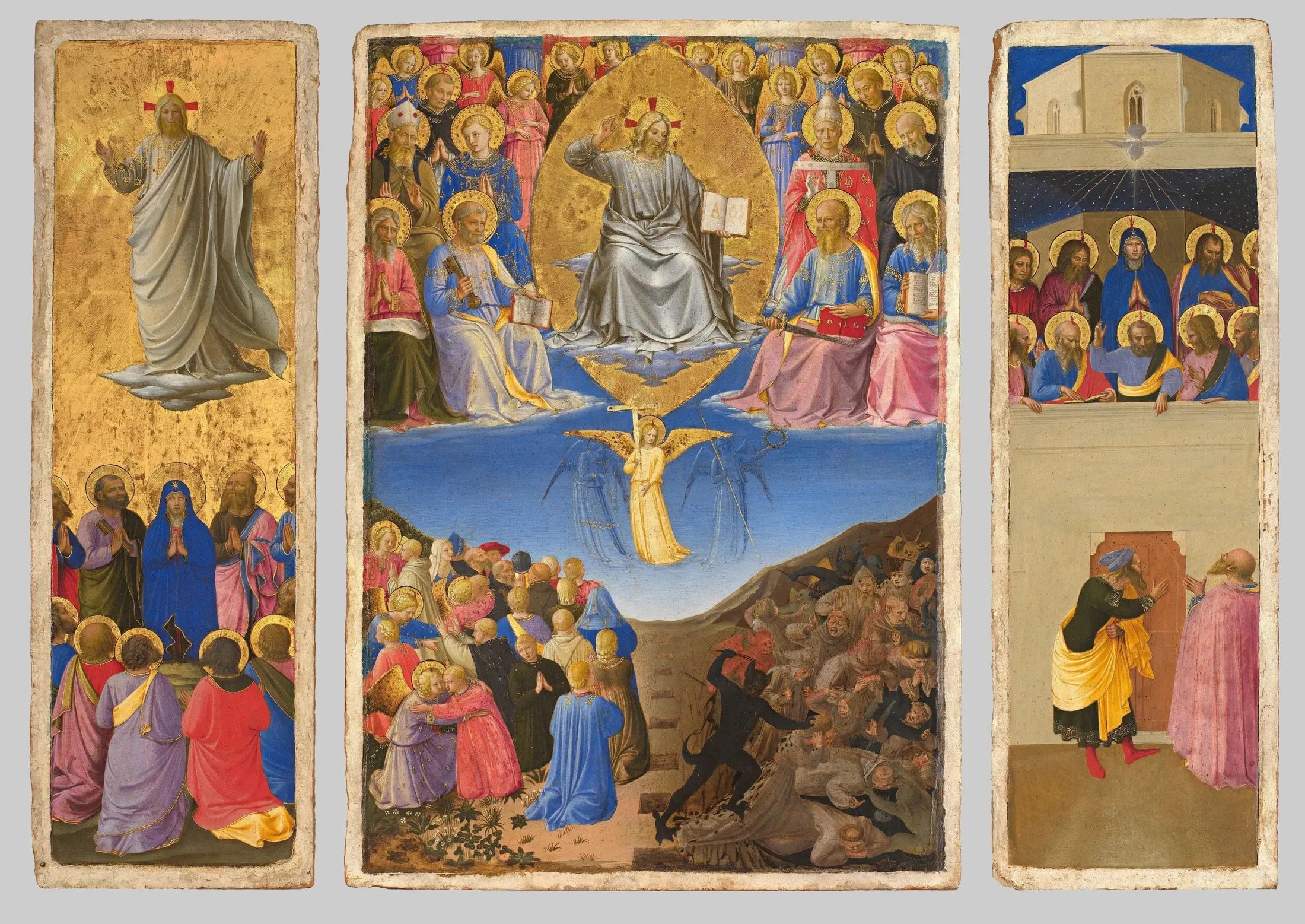 Triptyque du Jugement dernier, Ascension et Pentecôte - Fra Angelico image 1 tableau peint à l’huile sur toile