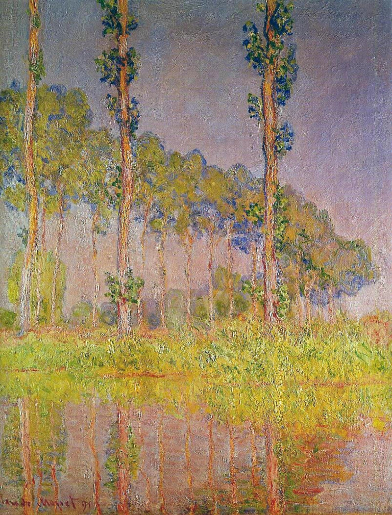 As Três Árvores, primavera W1304 - Claude Monet
