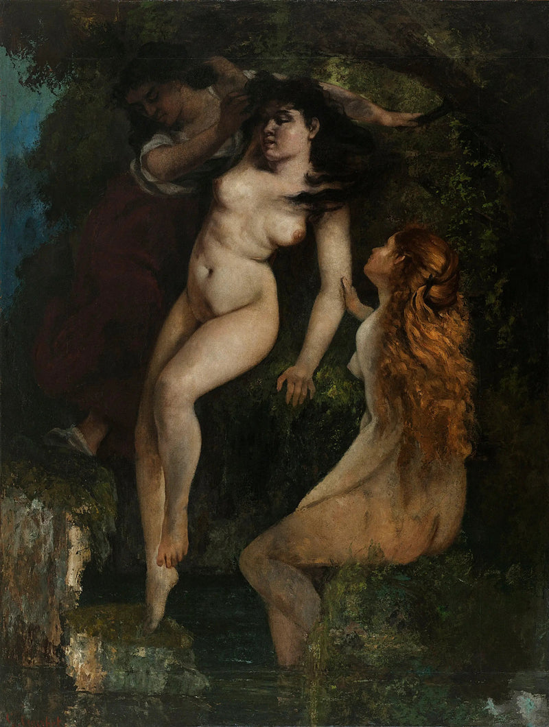 Três Banhistas - Gustave Courbet