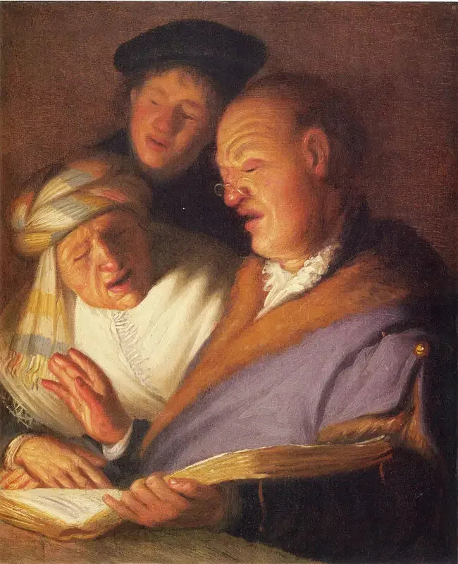 Três cantores (Alegoria da audição) - Rembrandt