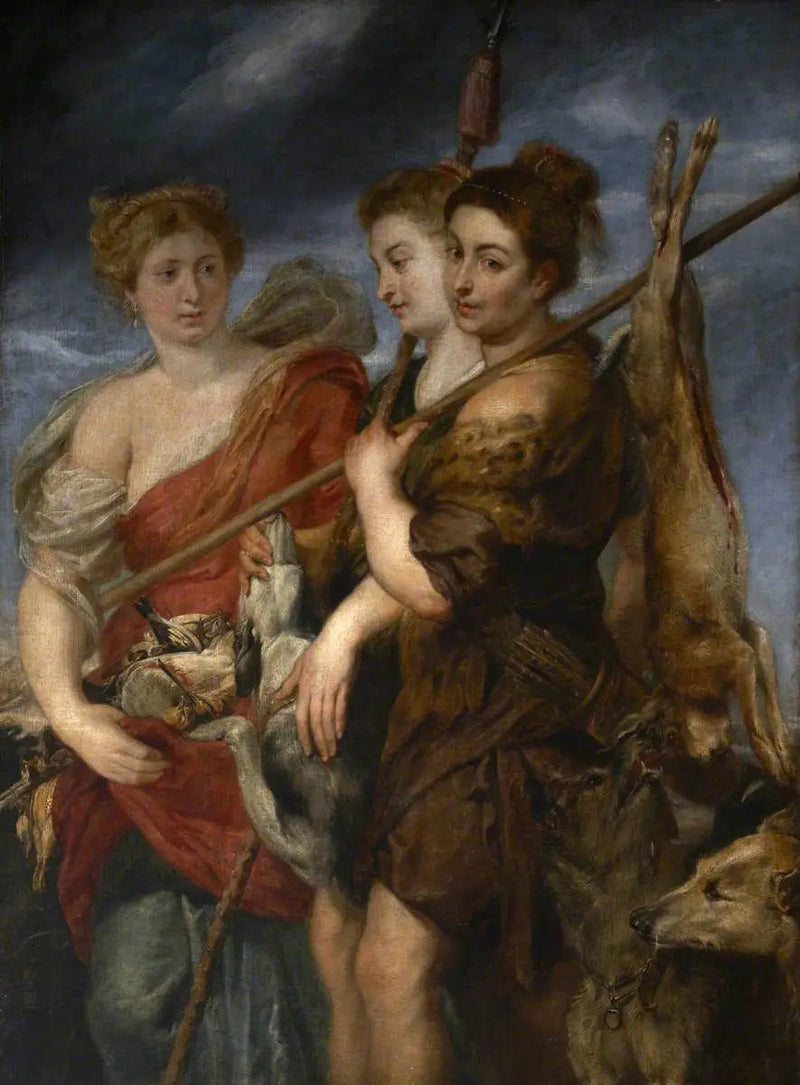 Três caçadoras retornando da caça - Peter Paul Rubens