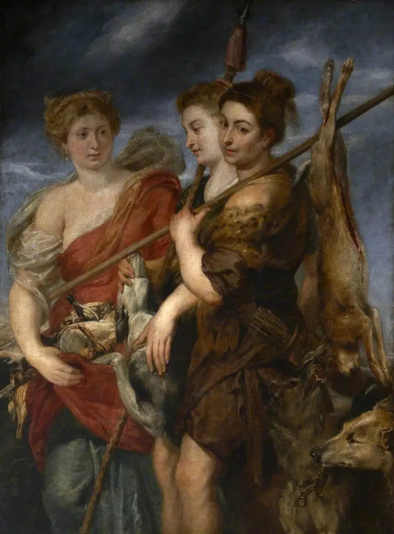 Três caçadoras retornando da caça - Peter Paul Rubens
