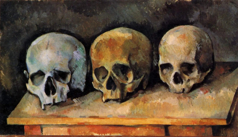 Três caveiras - Paul Cézanne