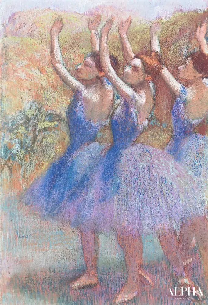 Trois danseuses en bleu - Edgar Degas - Reproductions de tableaux et peintures haut de gamme