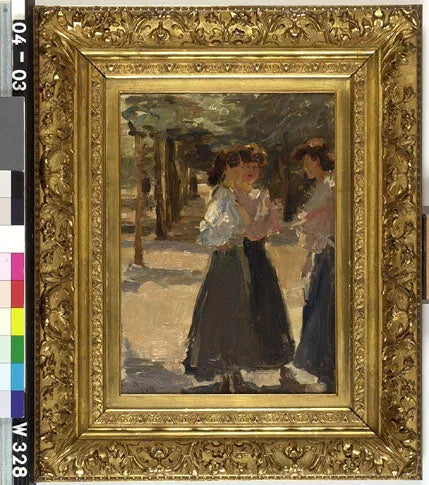 Três mulheres em uma avenida - Isaac Israëls