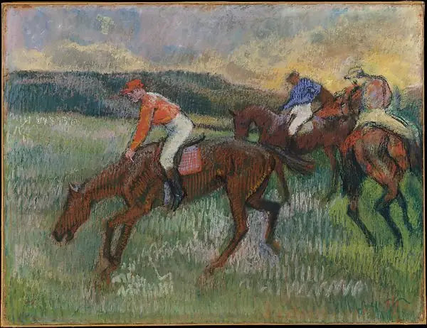 Três Jockeys - Edgar Degas