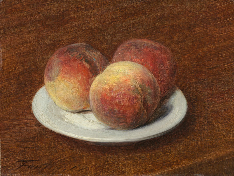Três pêssegos em um prato - Henri Fantin-Latour