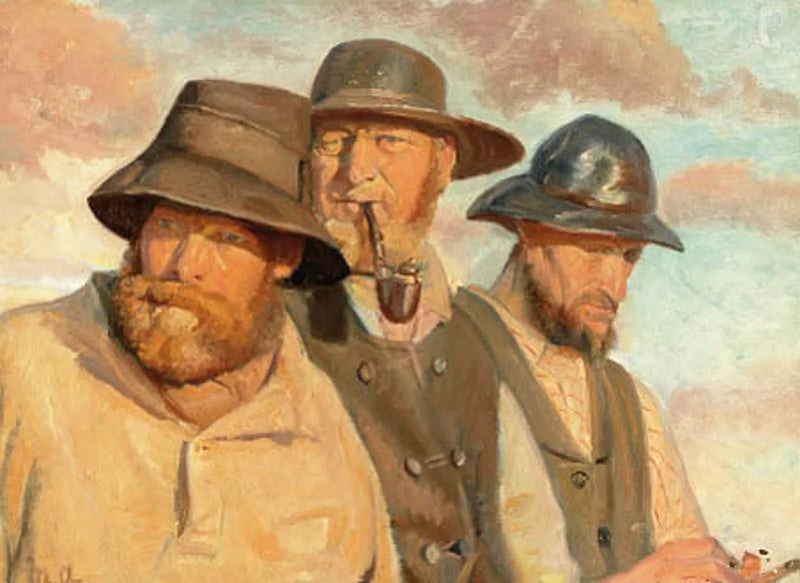 Trois pêcheurs de Skagen. - Michael Peter Ancher