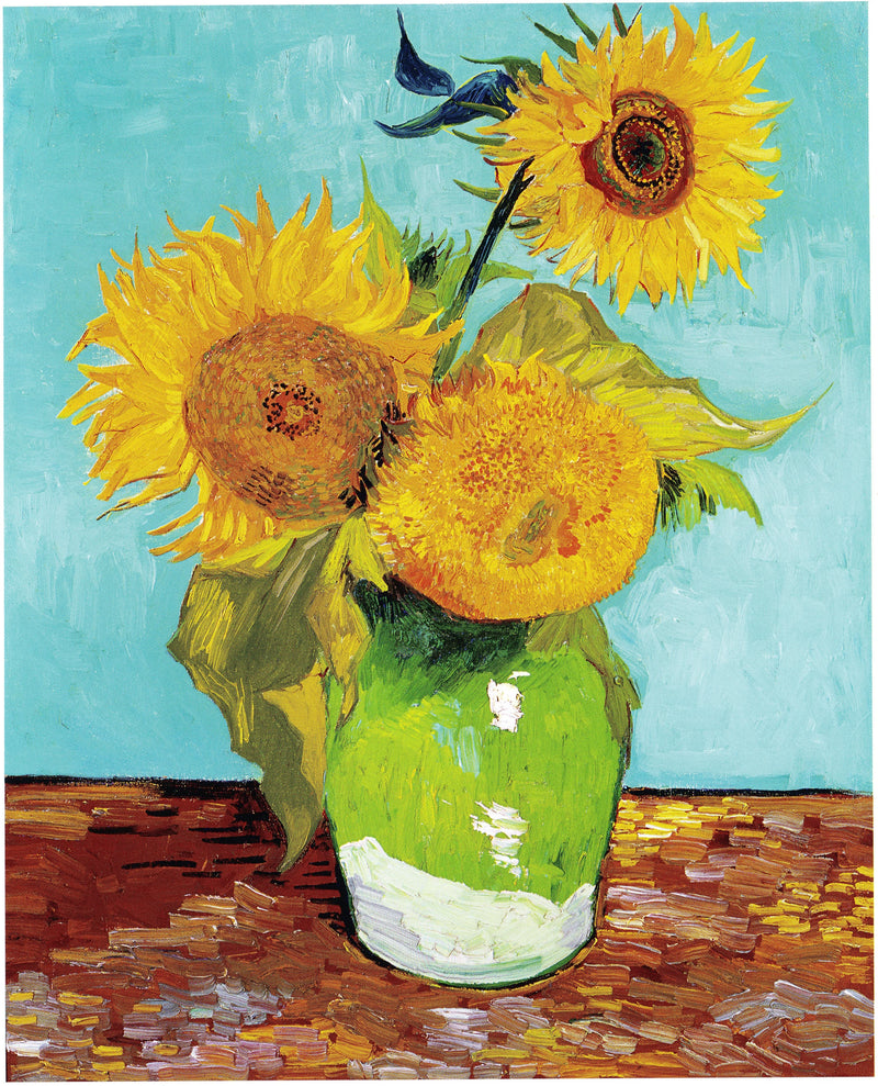 Três girassóis em um vaso - Vincent van Gogh