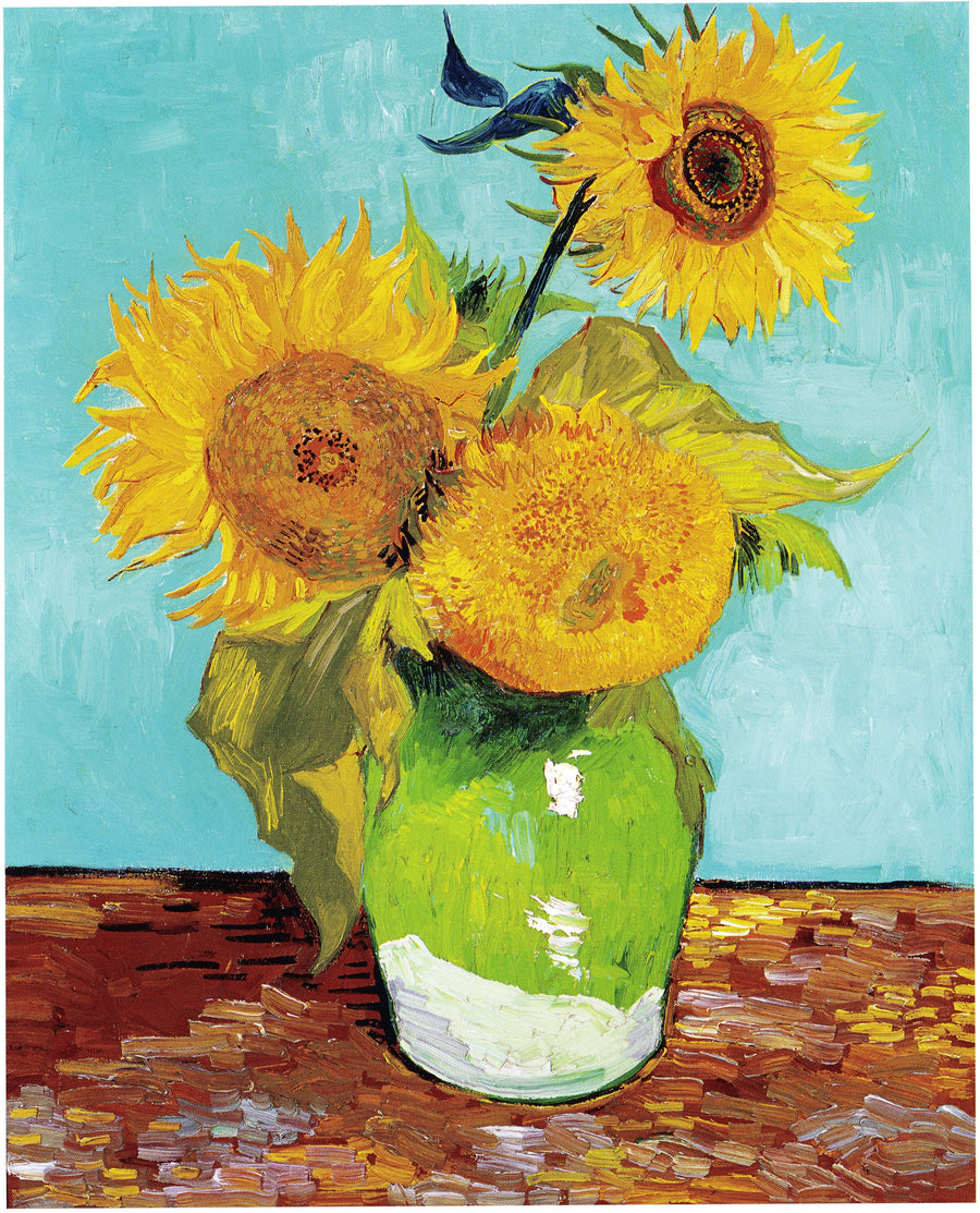 Três girassóis em um vaso - Vincent van Gogh