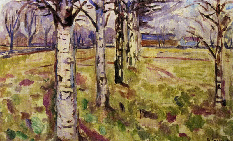 Troncos de bétulas - Edvard Munch