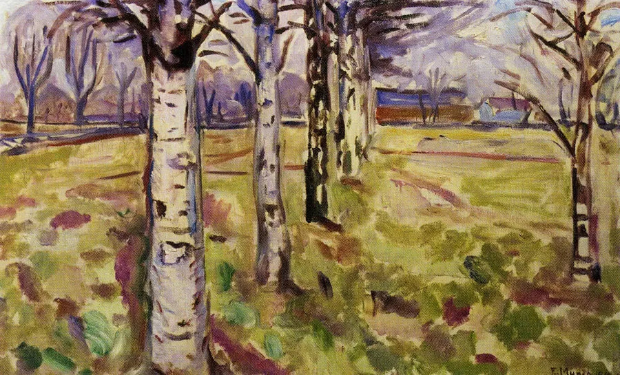 Troncos de bétulas - Edvard Munch