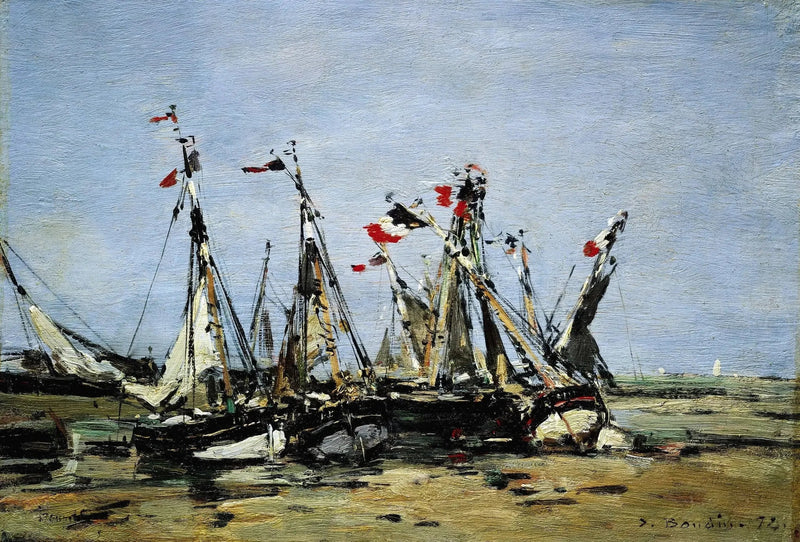 Trouville, à espera da maré - Eugène Boudin