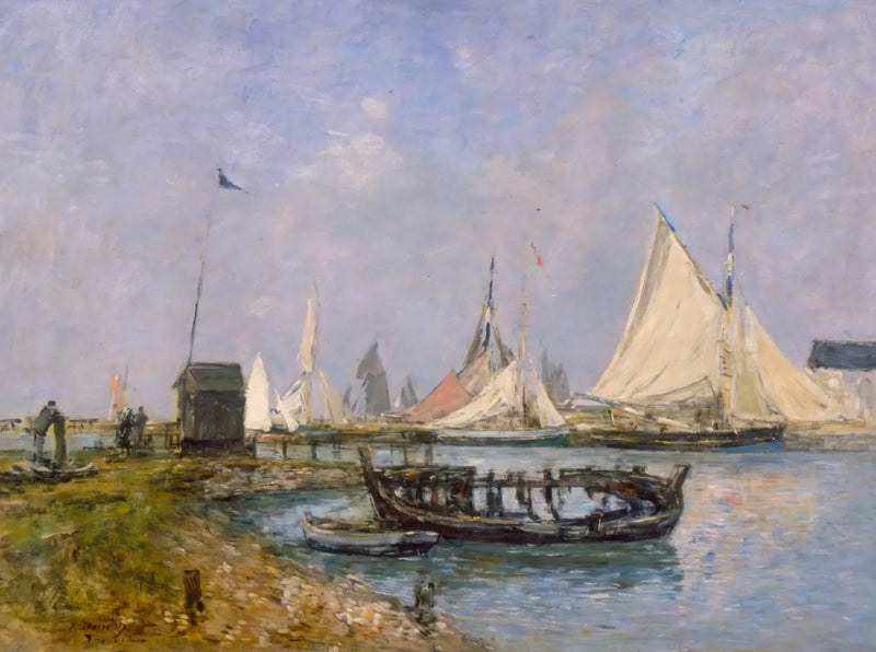 Trouville - Entrada do porto - Eugène Boudin